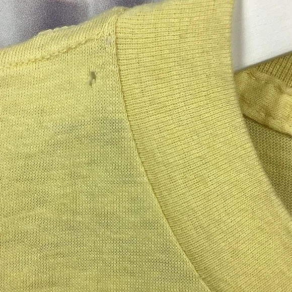Vintage Vail Ski Tee Shirt Yellow L - Picture 4 of 7